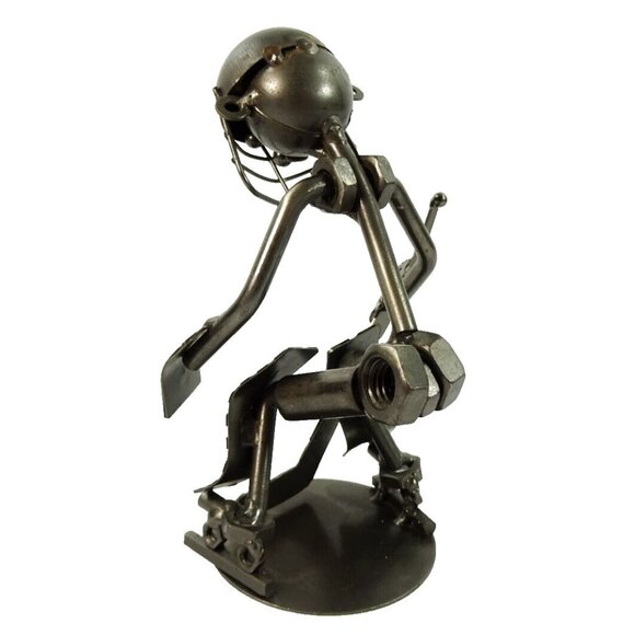 Hockey Goalie Scrap Metal Art Sculpture - Picture 6 of 9